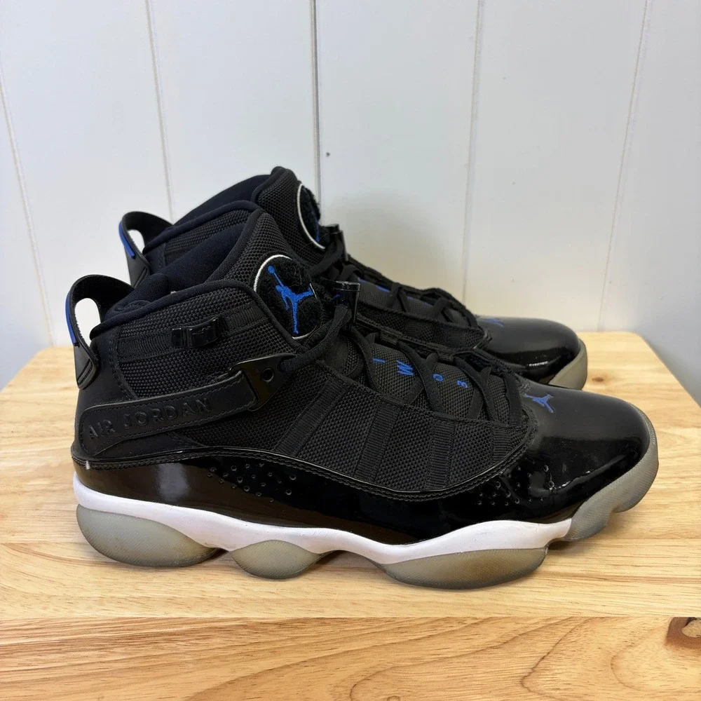 Jordan 6 Rings Basketball Shoes Men Size 9.5 Varsity Royal Space Jam 322992-006